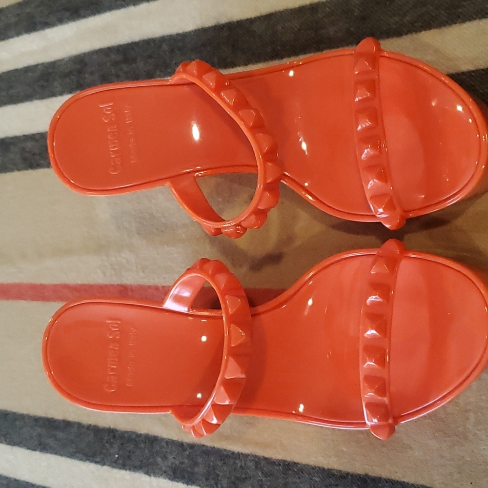 Carmen Sol Tonino Wedge Sandal Left Size 9/39 Right Size 10/40 - Picture 8 of 9